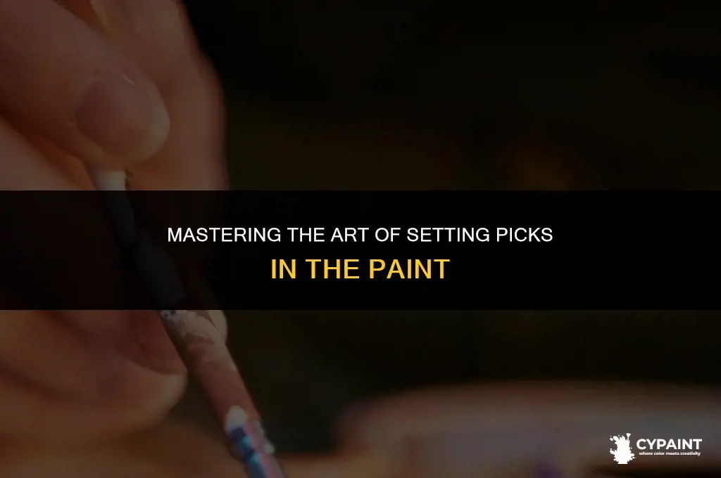 can you set a pick in the paint