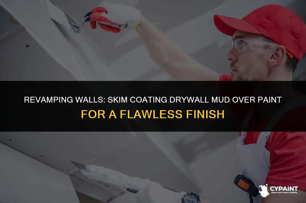can you skim coat drywall mud over paint