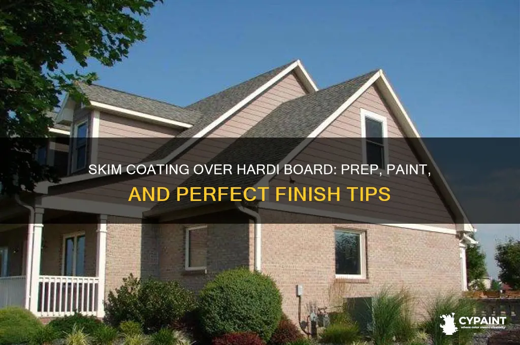 can you skim coat over hardi board and then paint