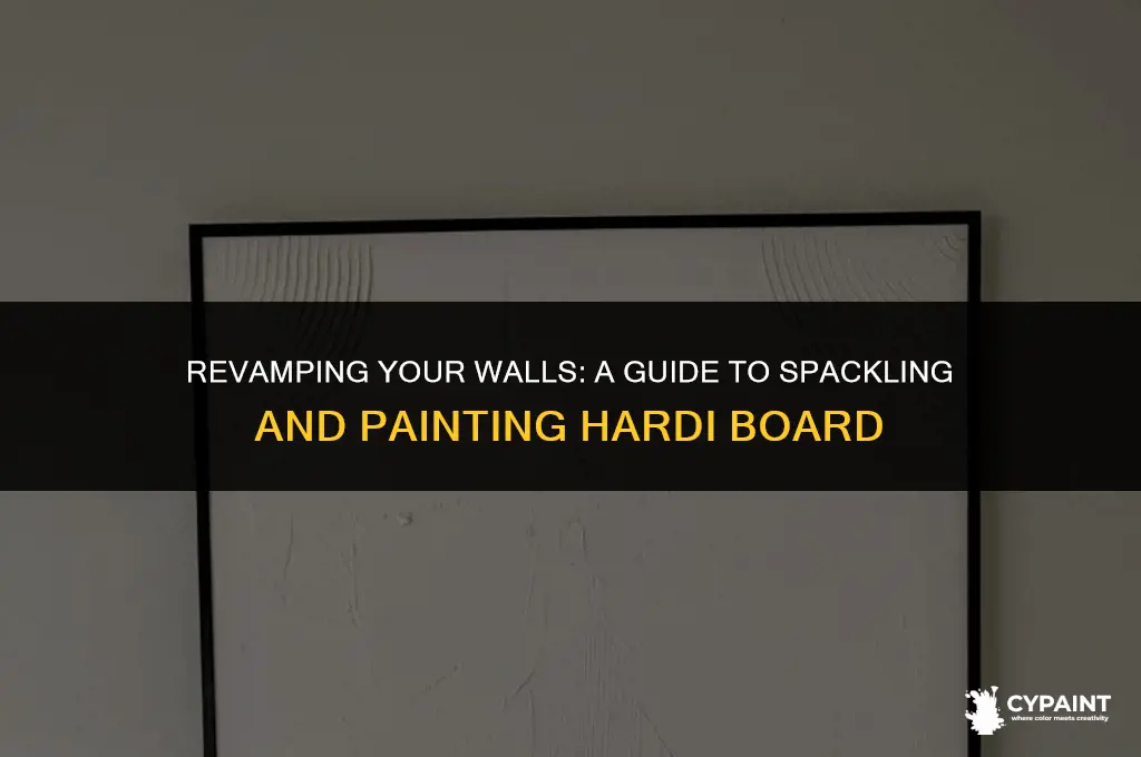 can you spackle and paint over hardi board