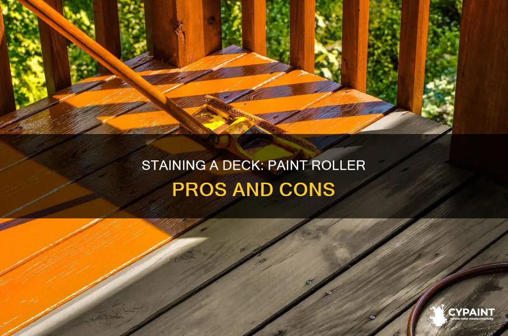 can you stain a deck with a paint roller