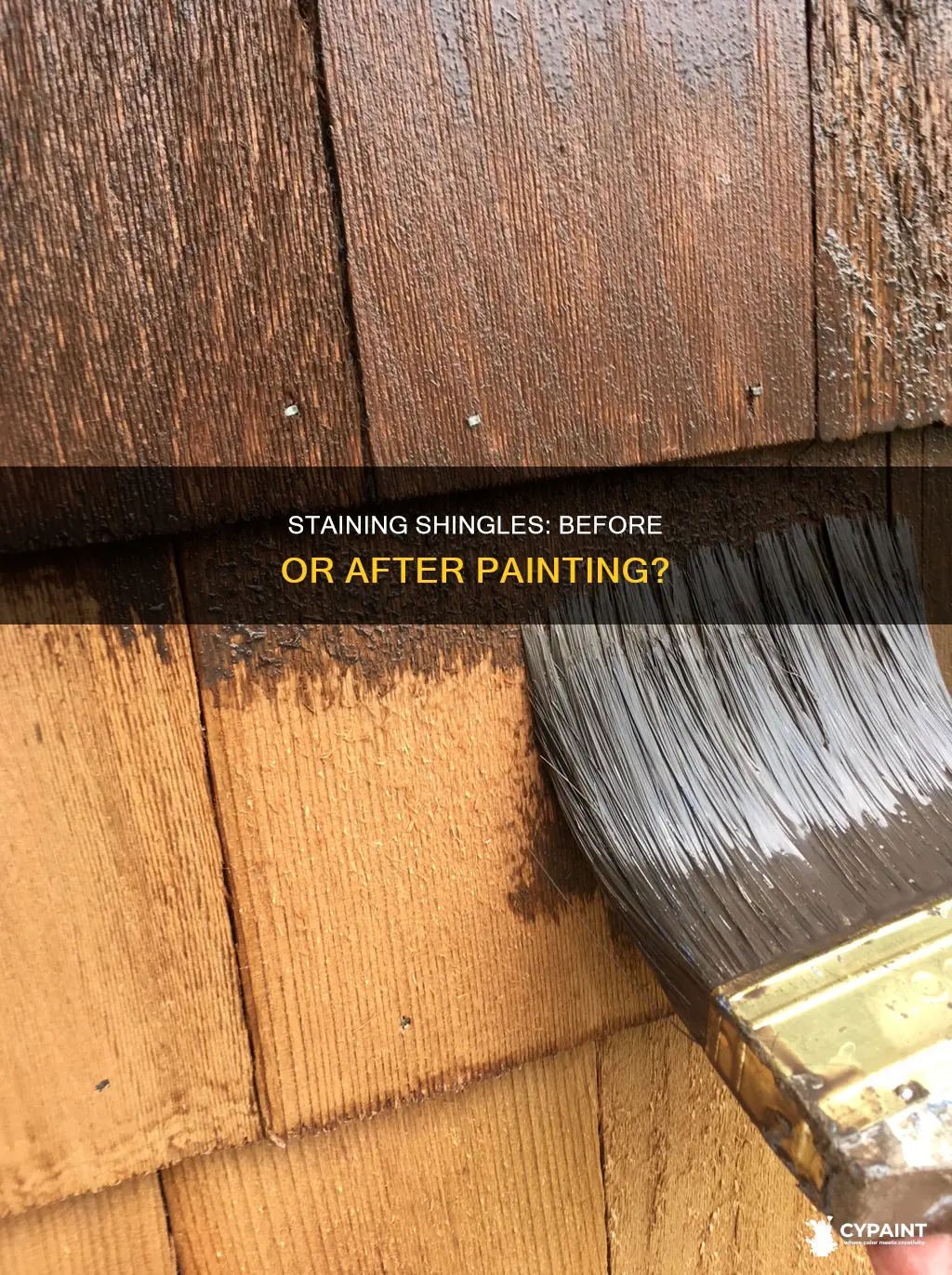 can you stain a shingle after it