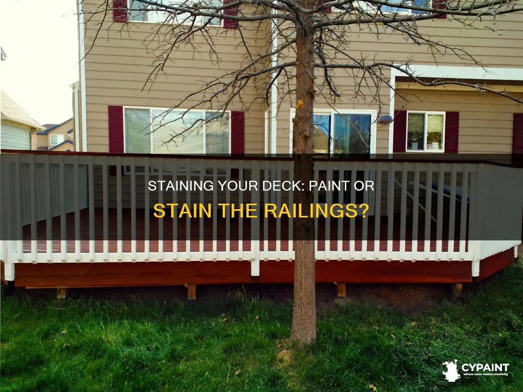 can you stain your deck and paint the railings