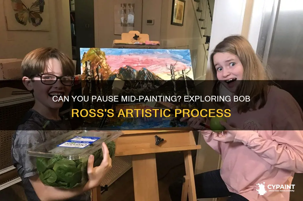 can you stop in the middle of bob ross painting