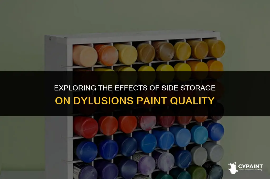 can you store dylusions paint on its side