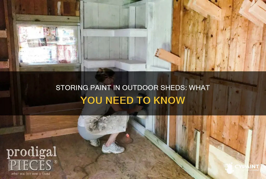 can you store interior paint inside an outdoor shed