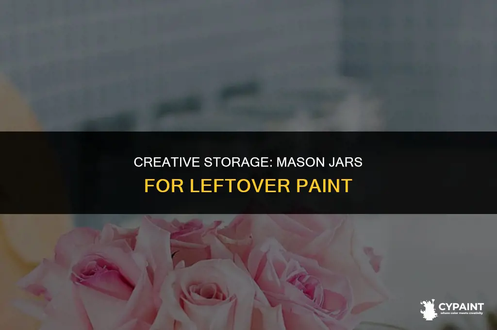 can you store leftover paint in mason jars