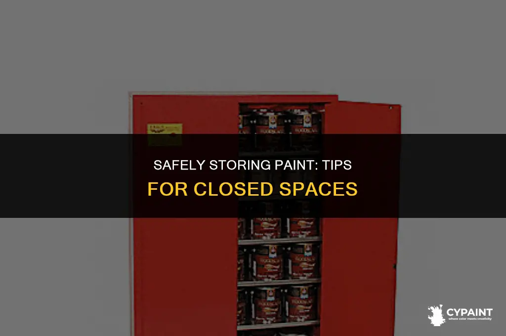 can you store paint in a closed space