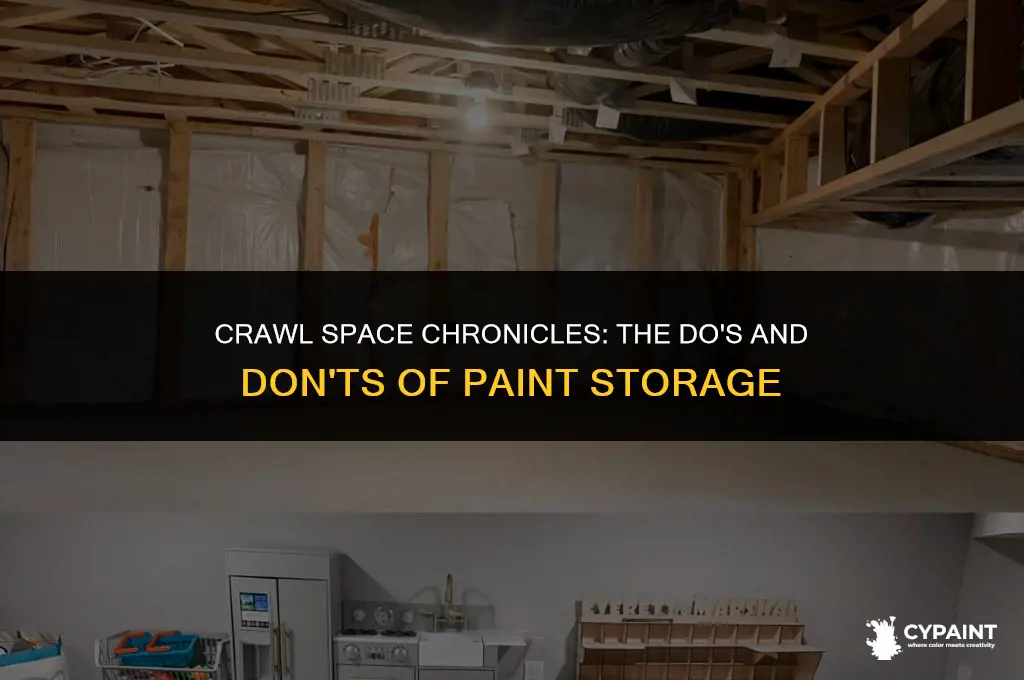 can you store paint in a crawl space
