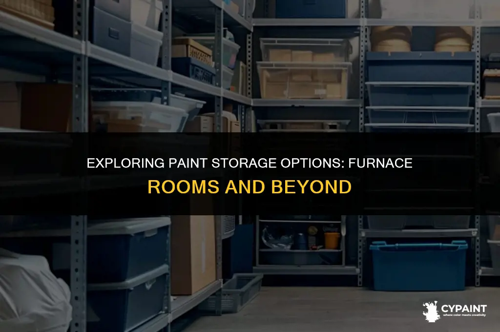 can you store paint in a furnace room
