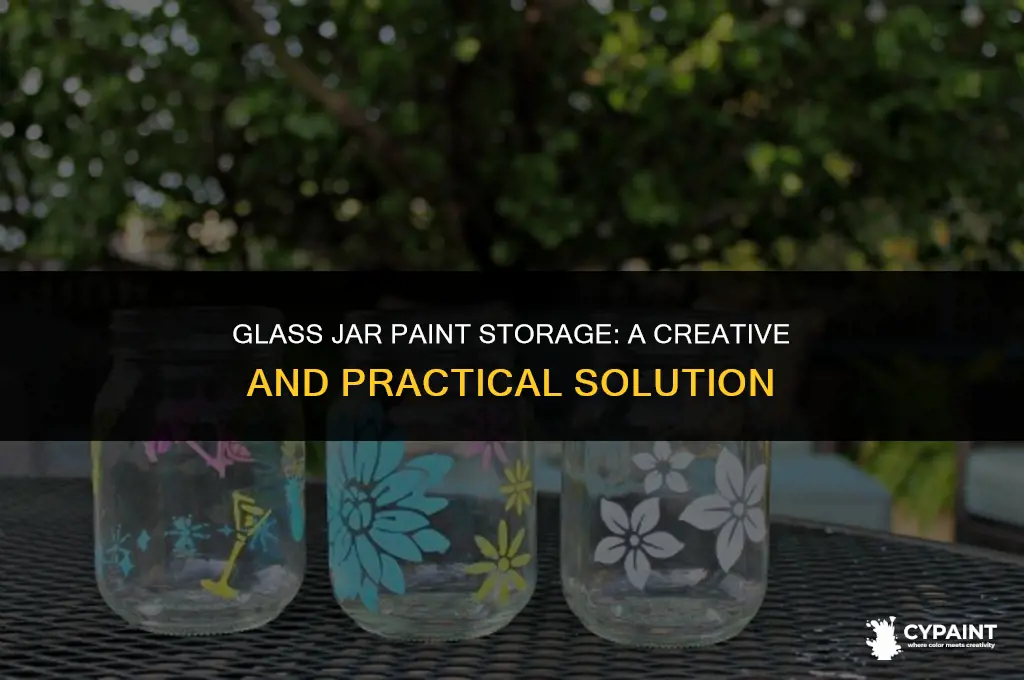 can you store paint in a glass jar
