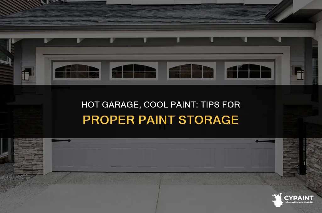 can you store paint in a hot garage