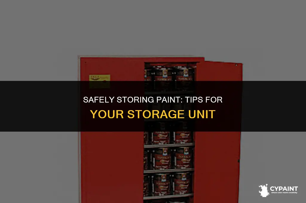 can you store paint in a storage unit