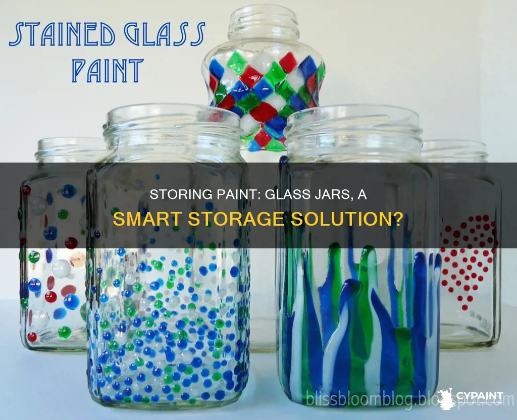 can you store paint in glass spaghetti sauce jars