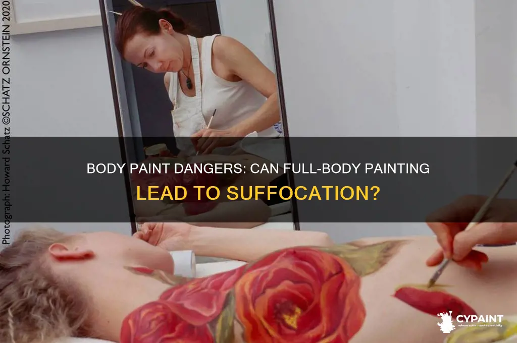 can you suffocate from putting paint all over your body