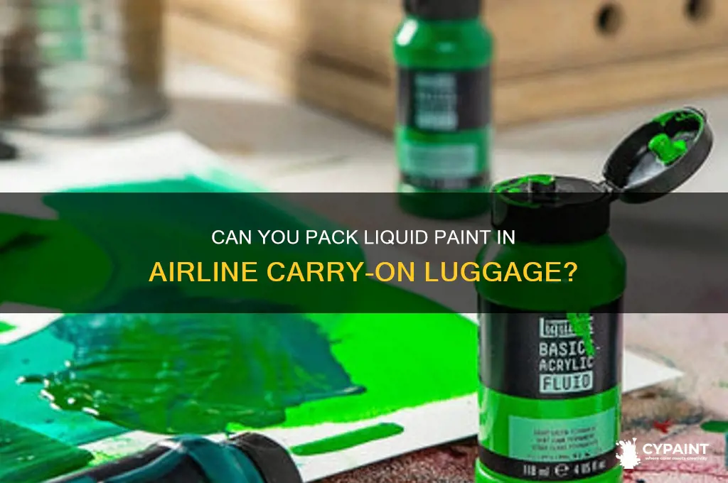 can you take liquid paint on an airline carry on