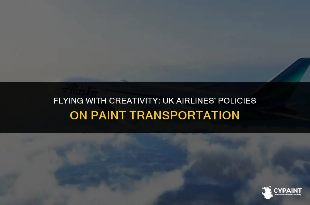 can you take paint on a plane uk