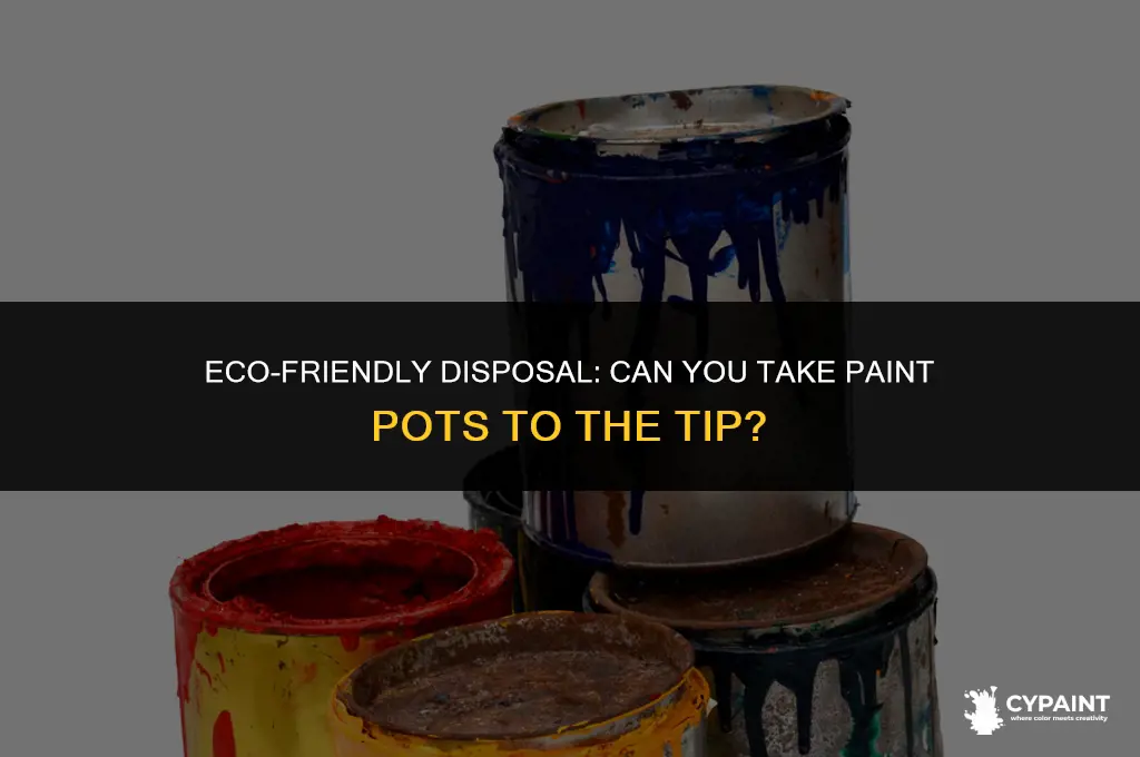 can you take paint pots to the tip