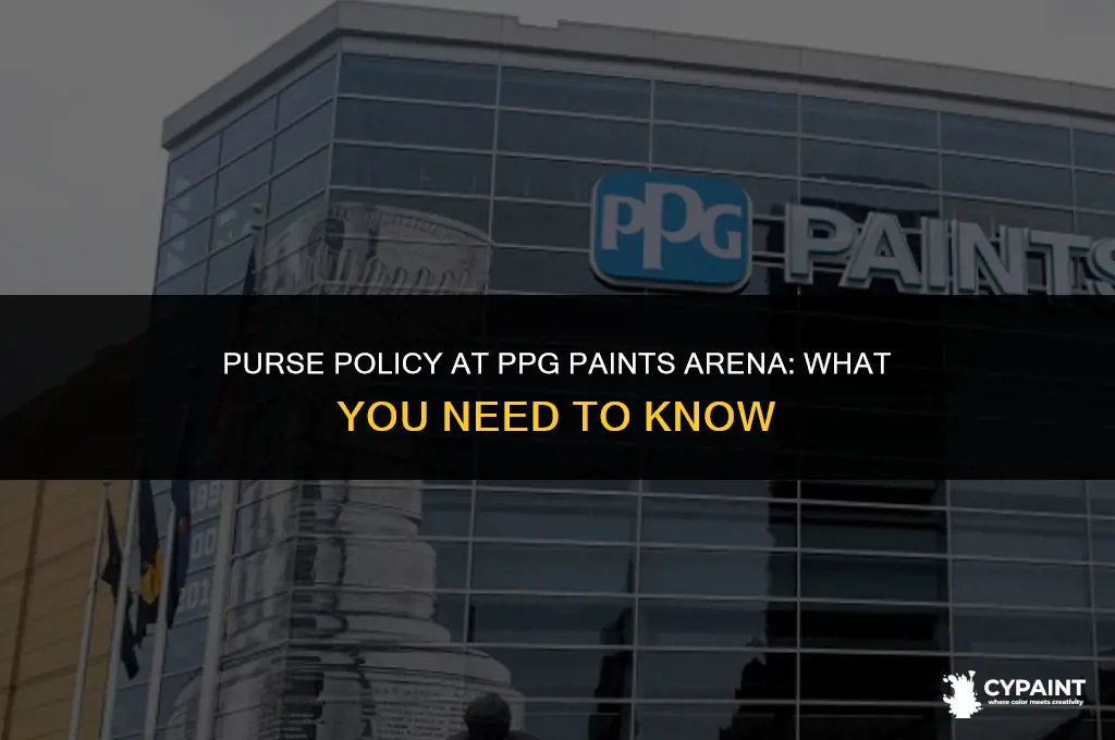 can you take purses into ppg paints arena