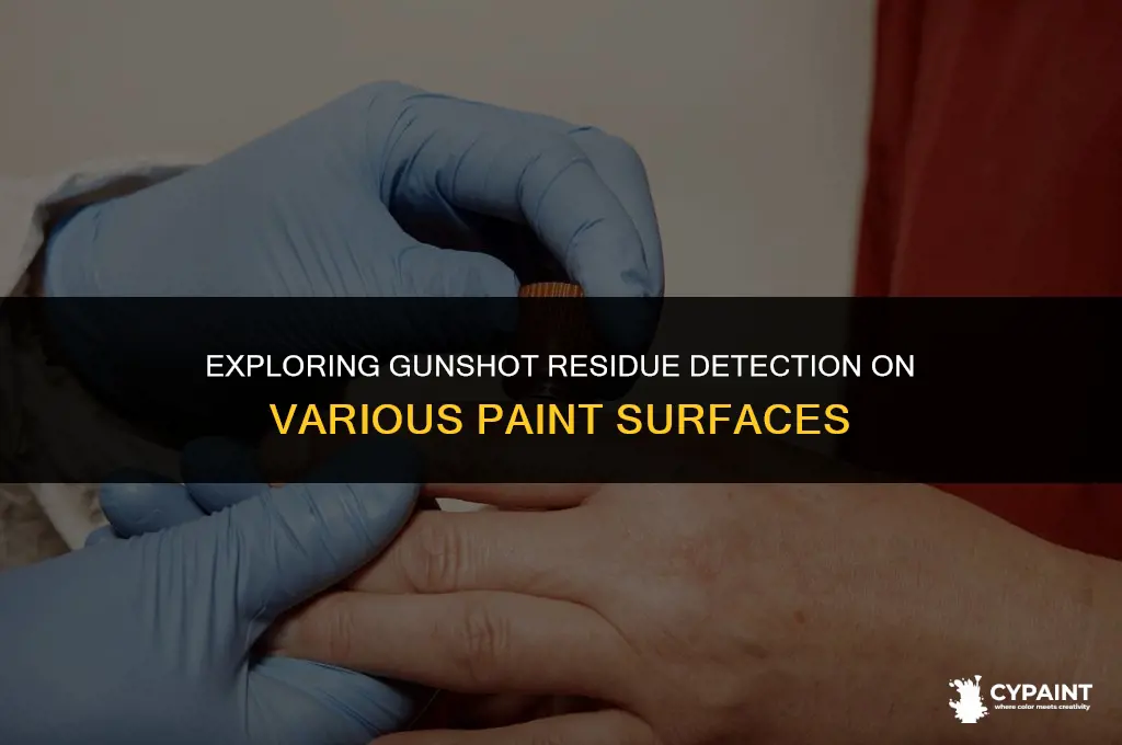 can you test for gunshot residu on paints