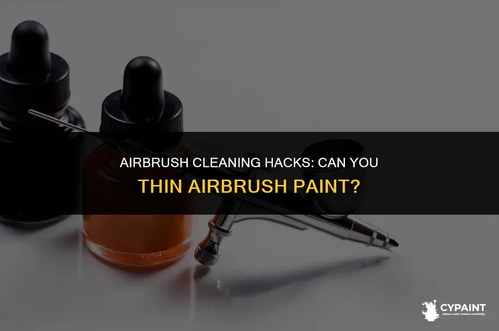 can you thin airbrush paint with airbrush cleaner