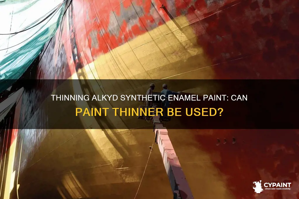 can you thin alkyd synthetic enamel paint with paint thinner