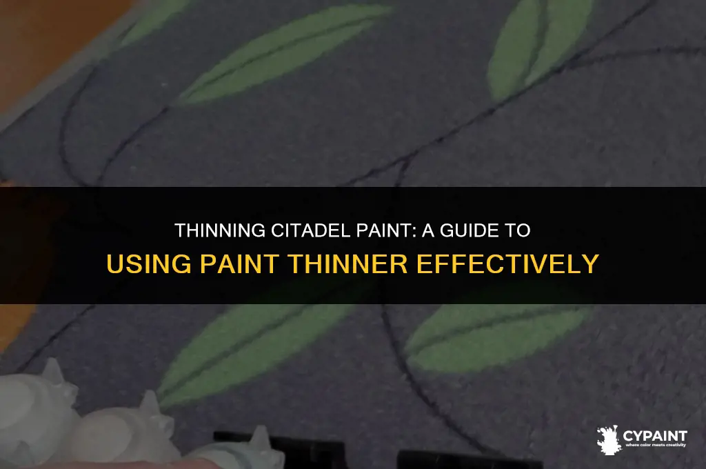 can you thin citidel paint with paint thinner