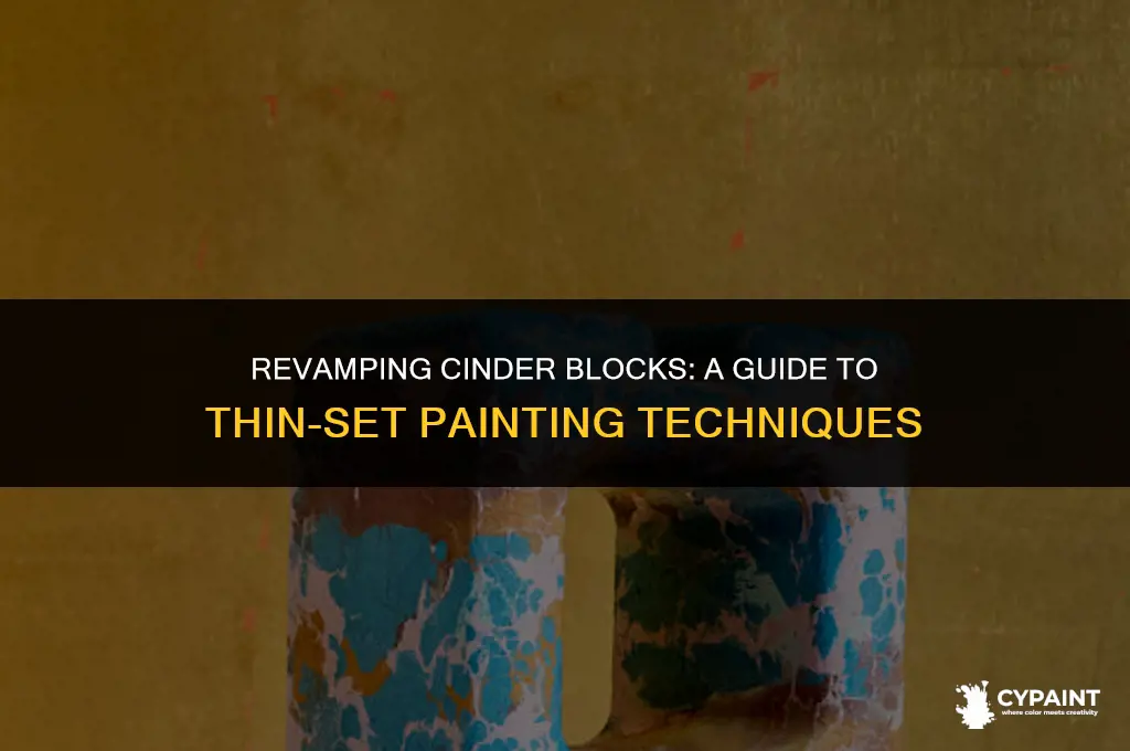 can you thin set to painted cinder block