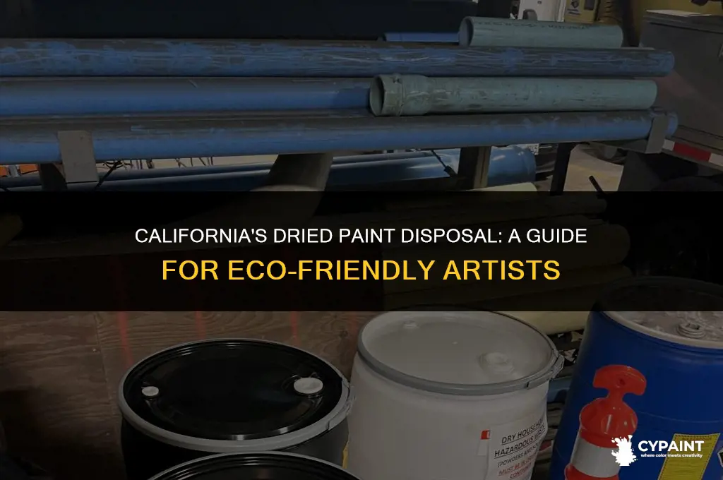 can you throw away dried paint in california