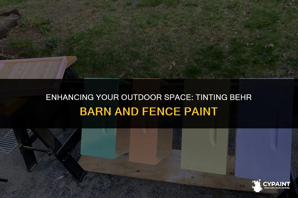 can you tint behr barn and fence paint