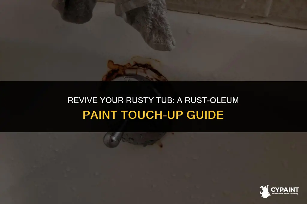 can you touch up tub with rustoleum paint