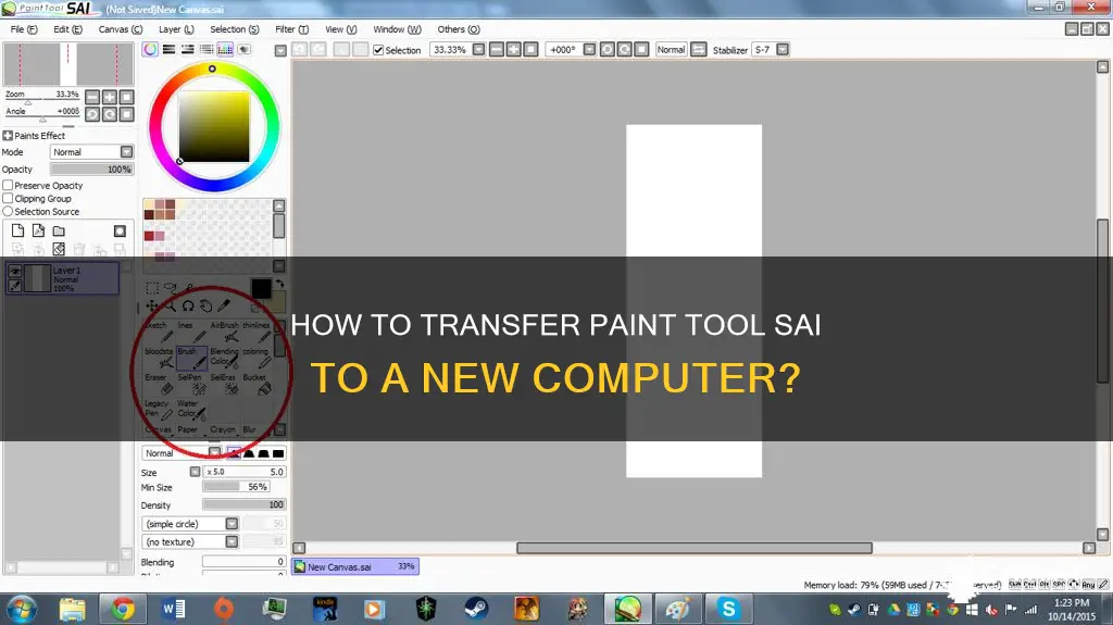 can you transfer paint tool sai to another computer