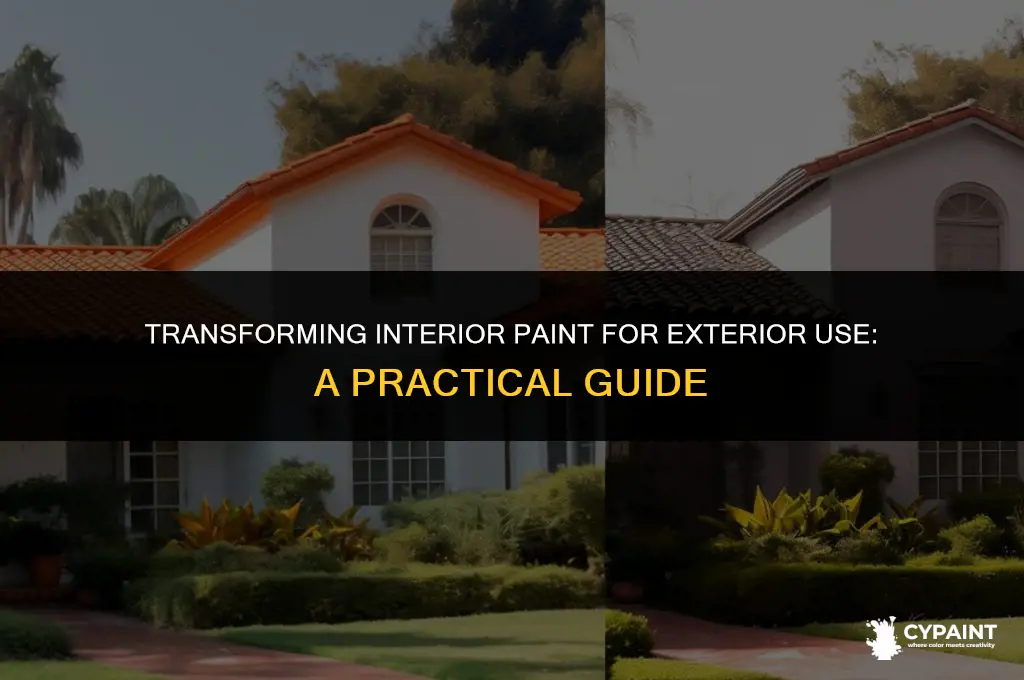 can you turn interior paint into exterior paint