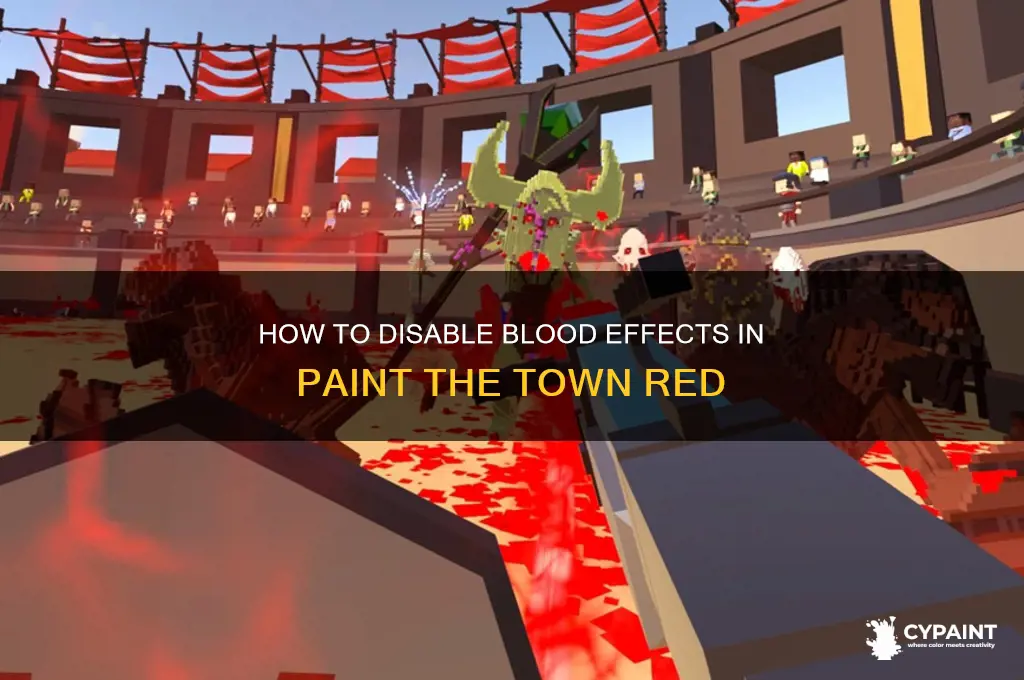 can you turn off blood in paint the town red