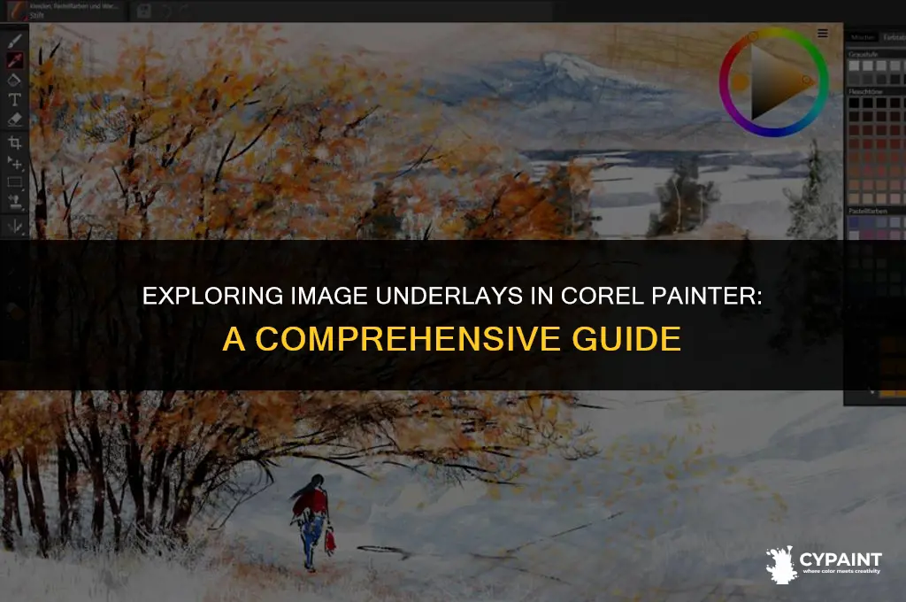 can you underlay an image with corel painter
