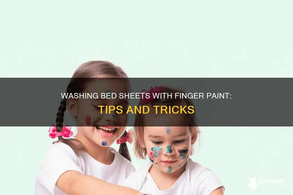 can you wash bed sheet with finger painting on it