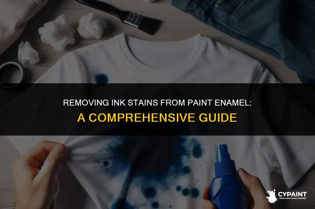 can you wash ink off of paint enamel
