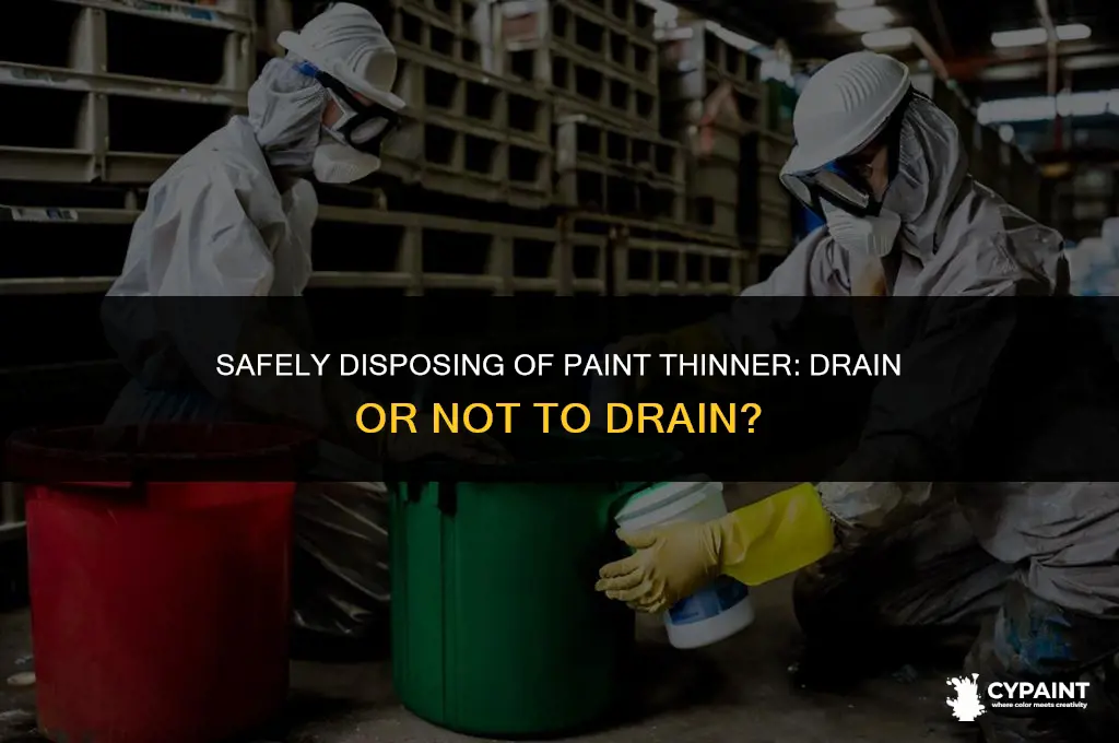can you wash paint thinner down the drain