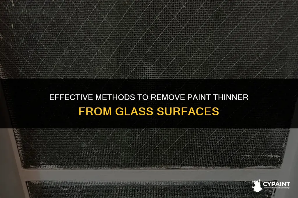 can you wash paint thinner of of glass