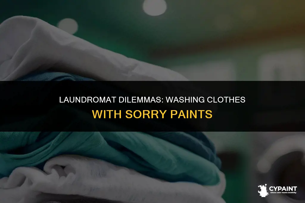 can you wash sorry painted clothes in laundromat
