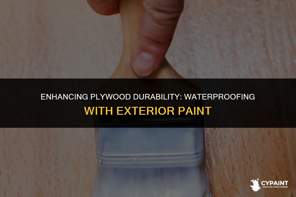 can you waterproof regular plywood with exterior paint