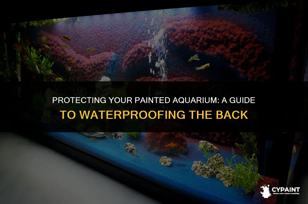 can you waterproof the back of painted aquarium