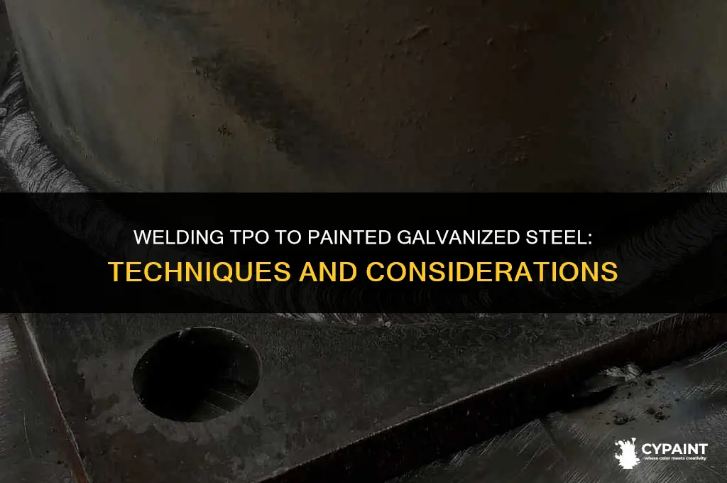 can you weld tpo to painted galvanized steel