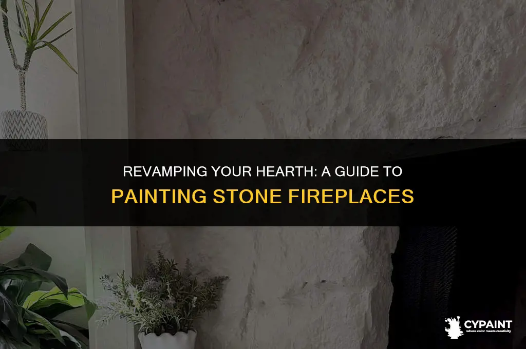 can you whitewash or paint a stone fireplace