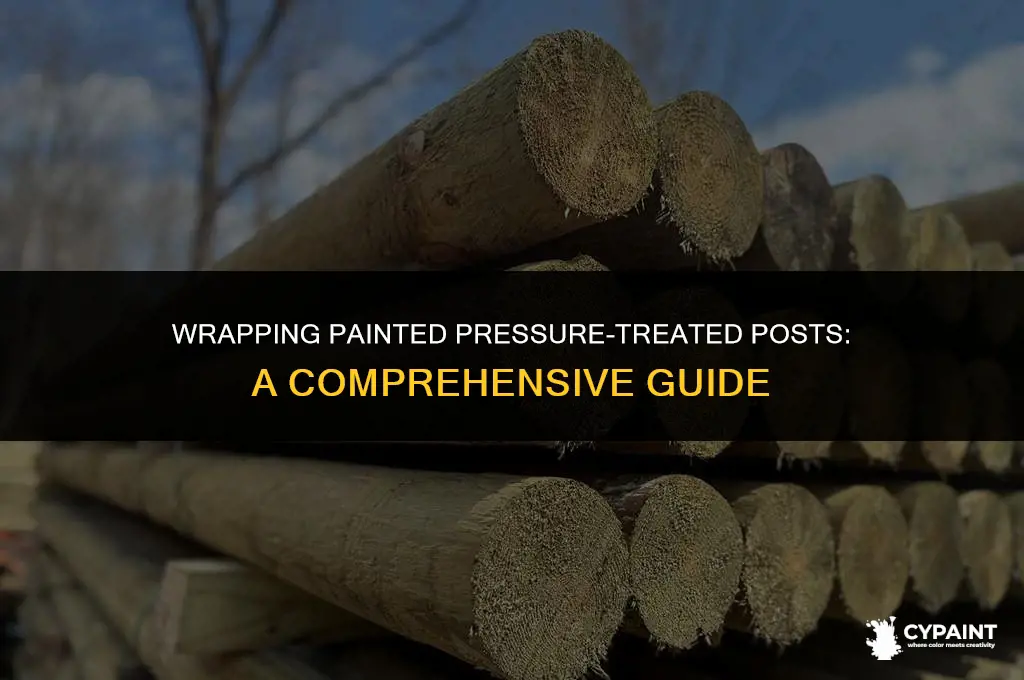 can you wrap a painted pressure treated post