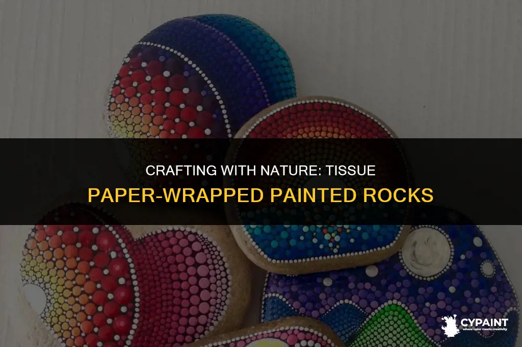 can you wrap painted rocks with tissue paper