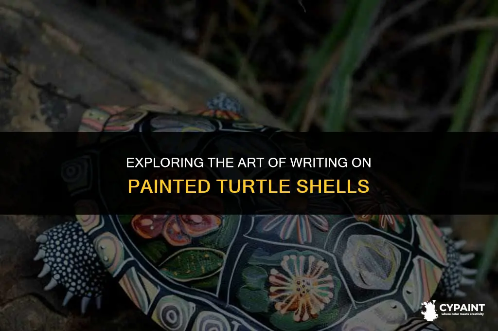 can you write on a painted turtle shell