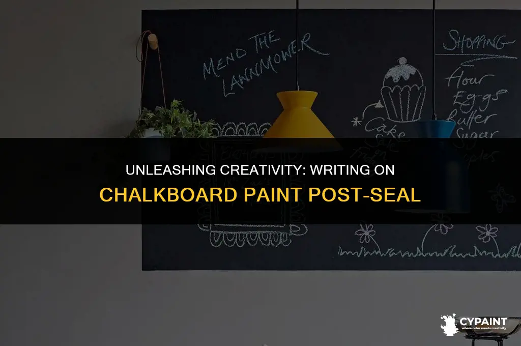 can you write on chalkboard paint after sealing