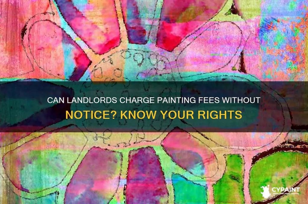 can your landlord charge you a painting fee without notice