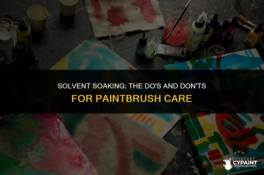 can yoy soak a paintbrush in paint thinner